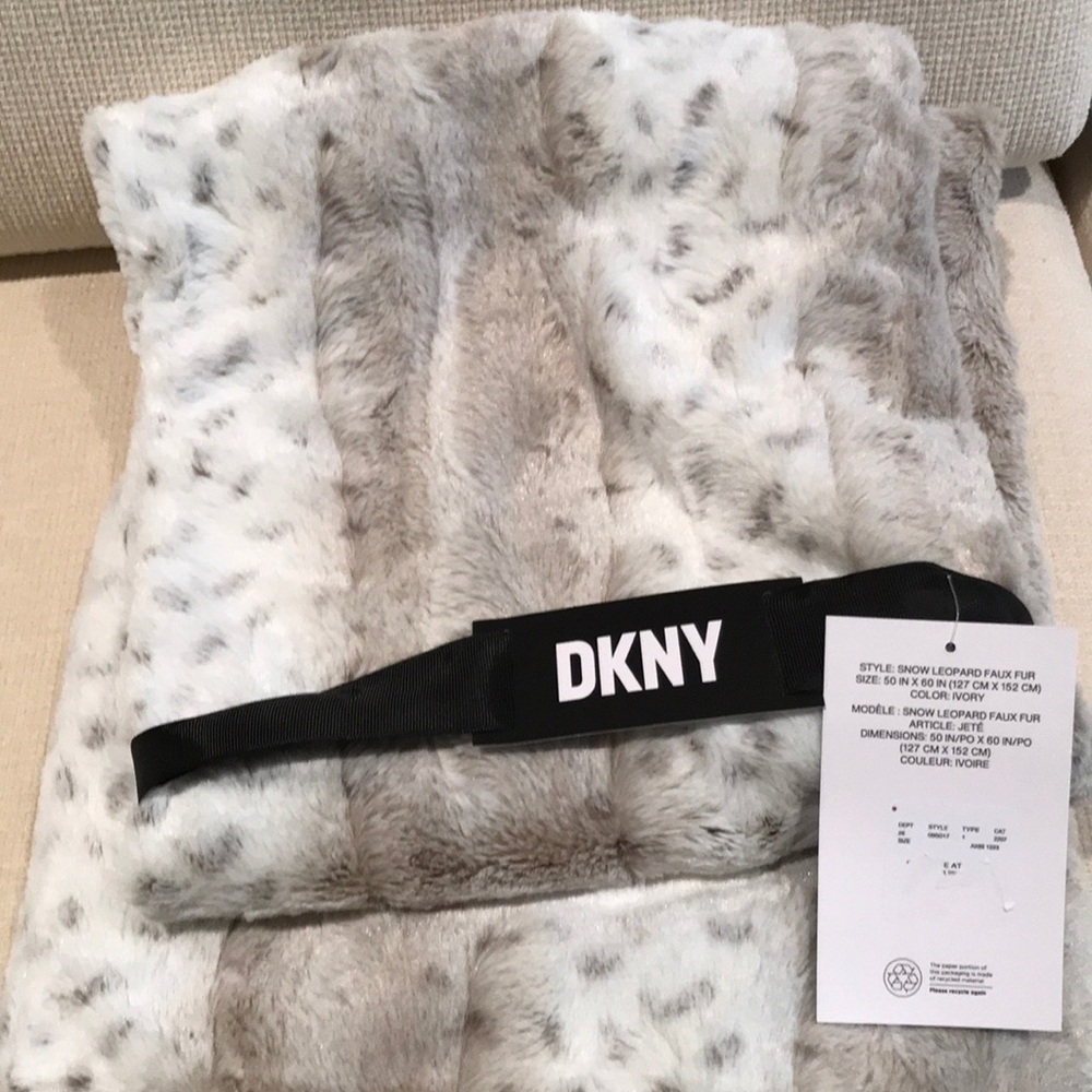 Plush leopard faux throw